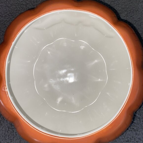 Sakura David Carter Brown Halloween Pumpkin with Black Cat Hollow Cookie Jar - Picture 6 of 8